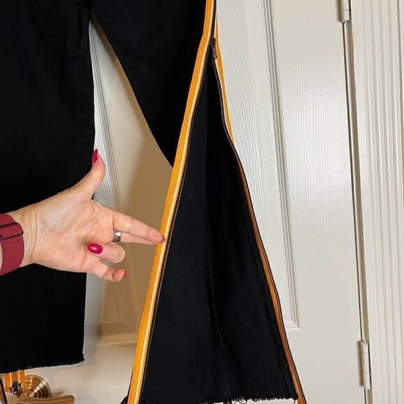 Carmar Denim Black Side Stripe/Zip Skinny Jeans sz 25 - Picture 5 of 8